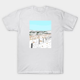 Upper Teesdale - first snow of the winter T-Shirt